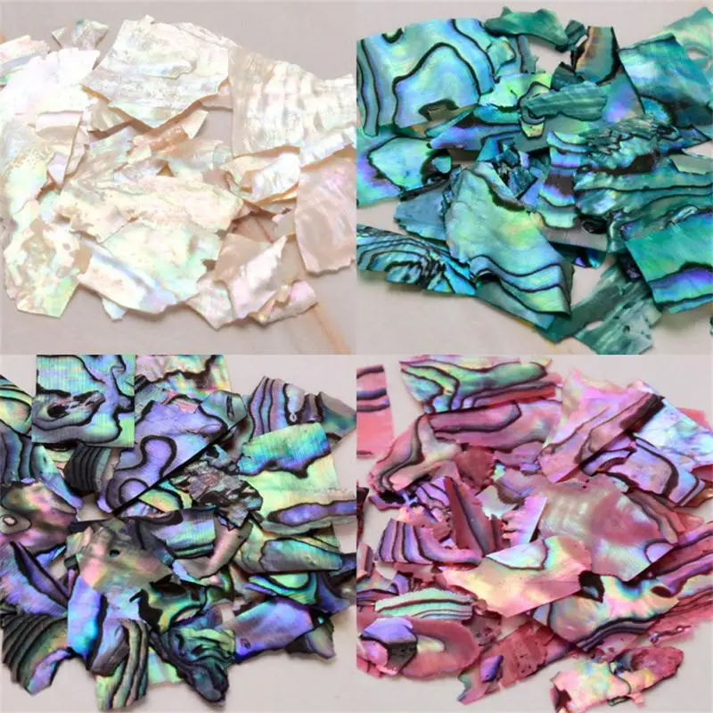 Irregular Natural Abalone Shell Pieces Nail Art Deco Parts Shellfish Fragments Decoration Flashing Nail Manicure Gravel Flakes