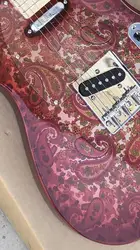 Red Lacquer Electric Guitar Sticker, Transparent Guard, Classic Tele, Spot Fidelity Tone, High Quality, New Paisley Sticker, Fre