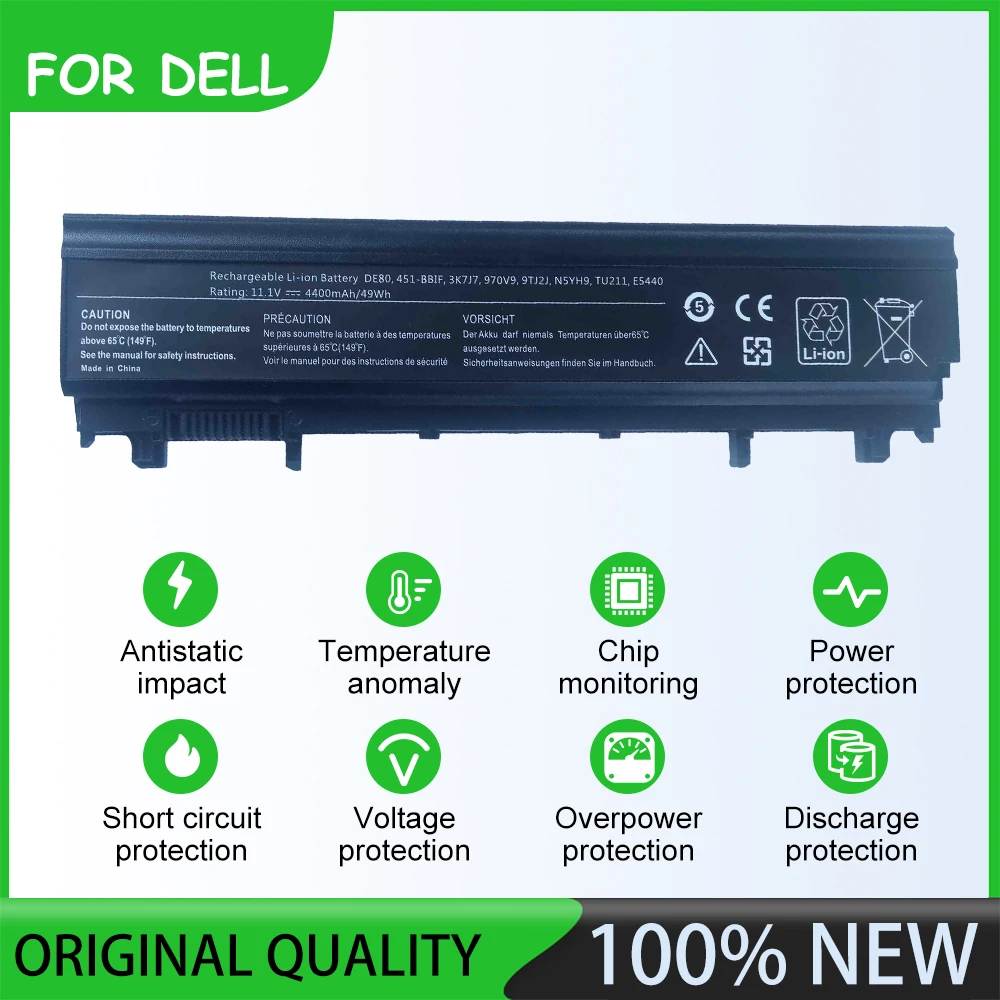 11.1V  5200mAh E5440 Laptop battery ForDELL Latitude 14 Series DELL Latitude 14 5000 Series DELL Latitude 14 5000-E5440