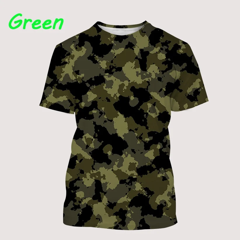 Summer Camouflage T Shirts Unisex T-Shirt Casual Short sleeve Breathable Camo Round neck Military T Shirts