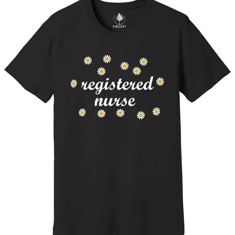 Floral Registered Nurse Shirt, RN Shirt, RNA Shirt, Nurse Practitioner Tee
