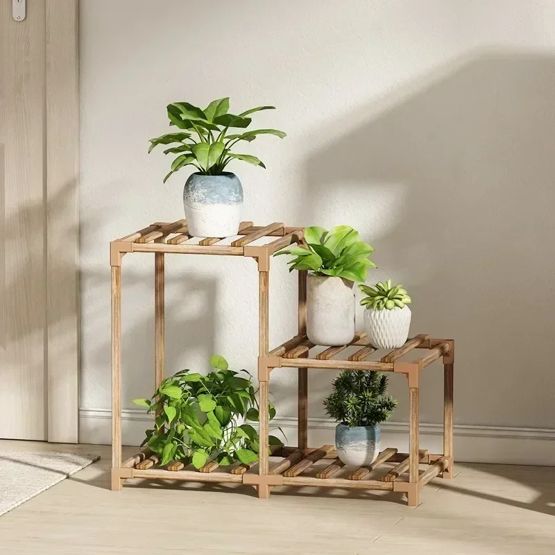 Pots Display Stand Corner Shelf Plant Stand Plant Support Base for Plants Holder Assembly Shelf Wood Shelf Outdoor Indoor Plants