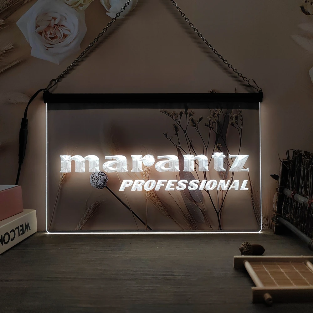 Marantz Professional Audio Theater-3D tallado LED letrero de neón decoración del hogar pared boda creativa dormitorio escritorio