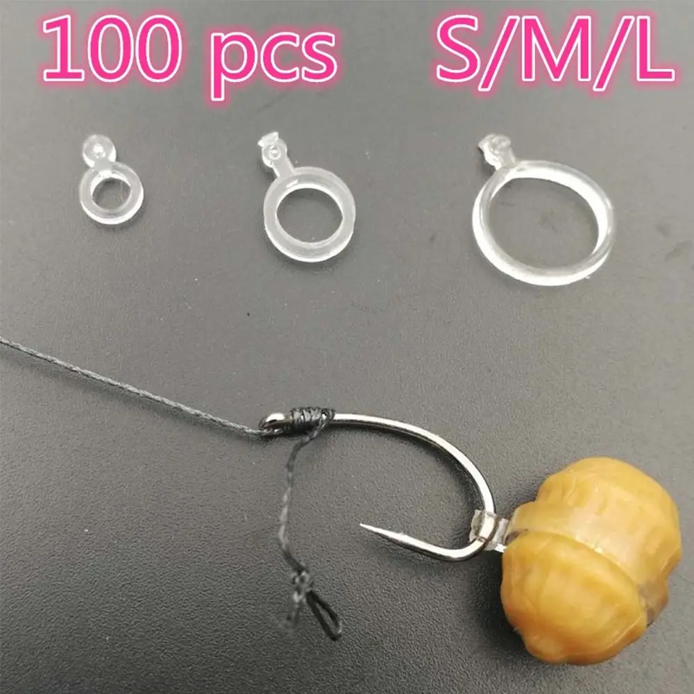 100PCS/Lot New Transparent Elastic White PE Pellet Bait Bands Baitbands Fishing Tackle Pellet Lure Tools Fishing Tools