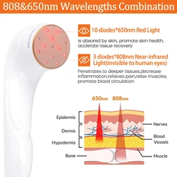 B Cure 650nm 808nm Cold Laser Powerful Handheld Physical Therapy Home Laser Pain Relief Cold Laser Therapy Device