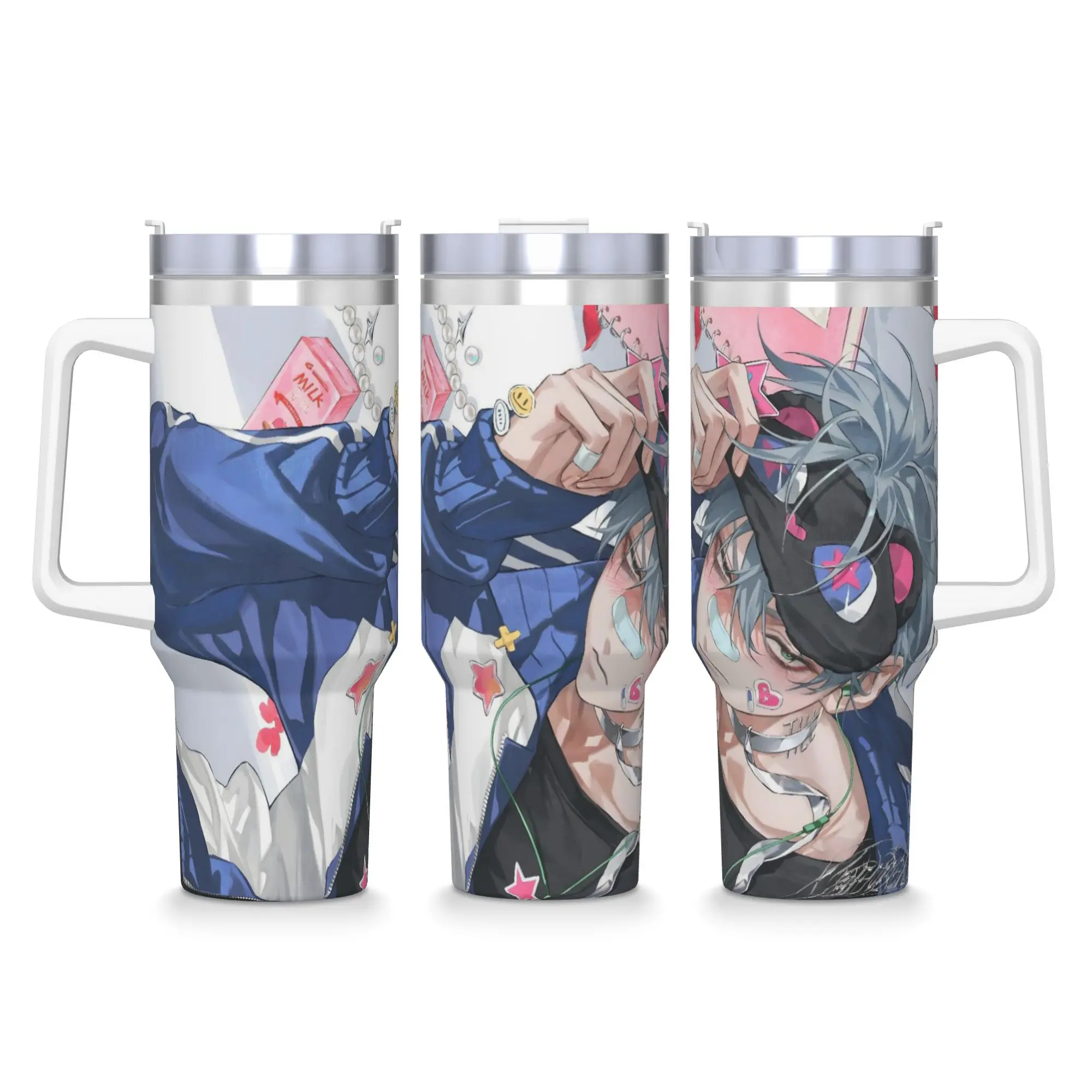 40OZ Stainless Steel Tumbler Aliens Stages Anime Thermal Mug  Insulated Hot Drinks Mugs Cup Beach Water Bottle