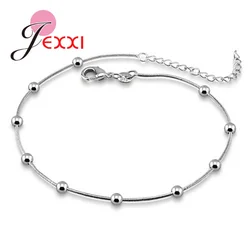 Elegante pulsera de plata de ley 925 auténtica para mujeres y niñas con cuentas de la suerte, pulsera para mujeres, accesorio de joyería para bailar