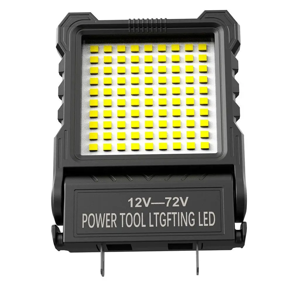 New Super Bright LED Work Light Portable Long-Lasting Strong Light 180° Adjustable Angle Tool Light 12-85V for Night Work Light