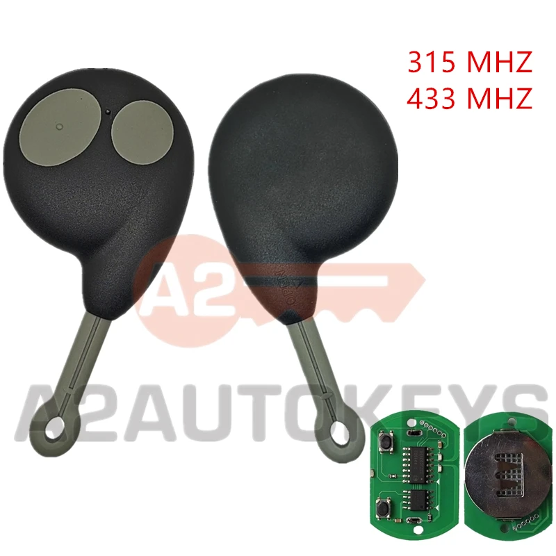 

A2AUTOKEYS For Toyota For CobraAlarm 7777 1046 3196 Keyless Entry 2 Buttons 315/433 MHZ Smart Remote Key