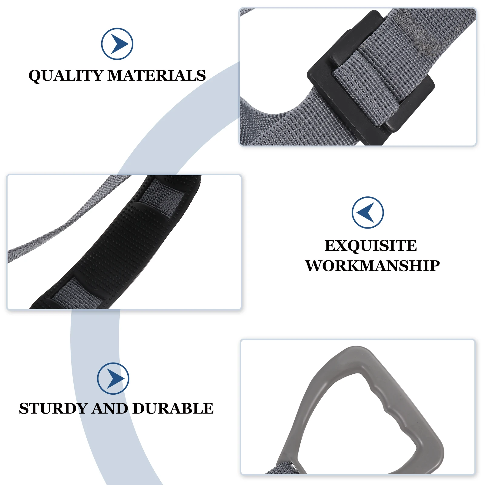 

2 pcs Fitness Gym Rings Strength ABS H Nylon Straps Gym Training Adult Women Grey Gymnastic Rings Core Exercises
