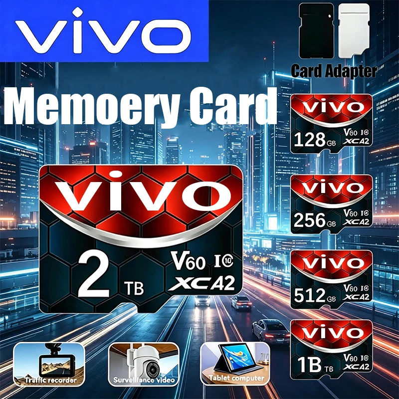 

VIVO 2TB Memory Card 128GB Class 10 V30 TF Card 1TB Mini SD Card 512GB High Speed TF SD Card 256GB For Nintendo Switch Camera