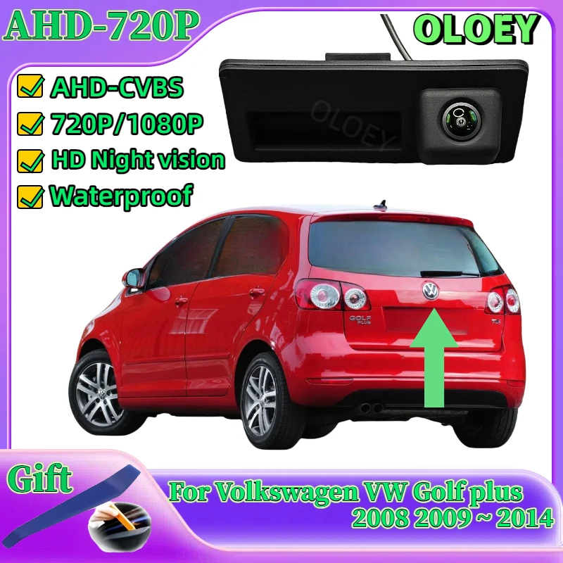 Оригинальная заводская задняя камера с входом экрана для Volkswagen VW Golf plus 2008 2009 ~ 2014 парковочная камера заднего вида с ручкой багажника