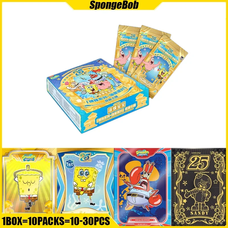 WonderCard Vol.2 SpongeBob SquarePants Cards Anime Collection Cards Mistery Box Board Game Toy Birthday Gifts for Boys and Girls