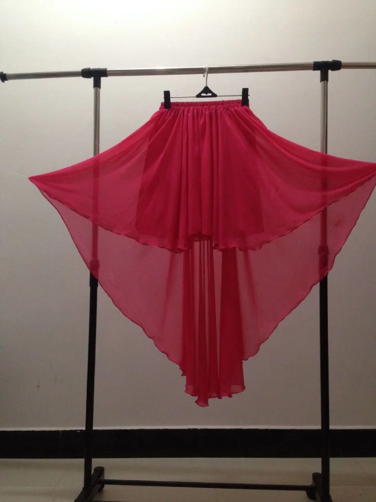 2026 New bohemian rainbow color length chiffon irregular skirts,  sexy women skirts,party skirts