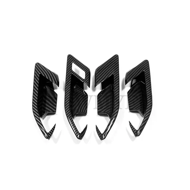 For VW Golf 8 MK8 2020 2021 2022 2023 ABS Carbon Car Inner Door Handle Bowl Decorative Frame Interior Accessories