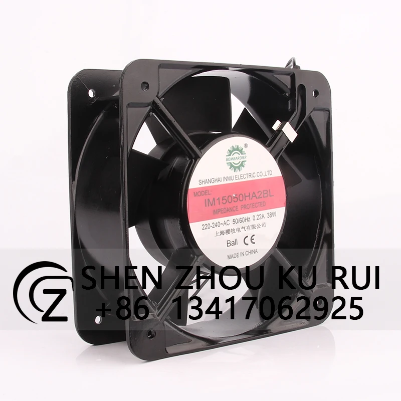 

Case Cooling Fan for Sakuramaki Electric IM15050HA2BL 150*150*50MM 220V 0.22A 38W 15050 Axial Cooling Fan