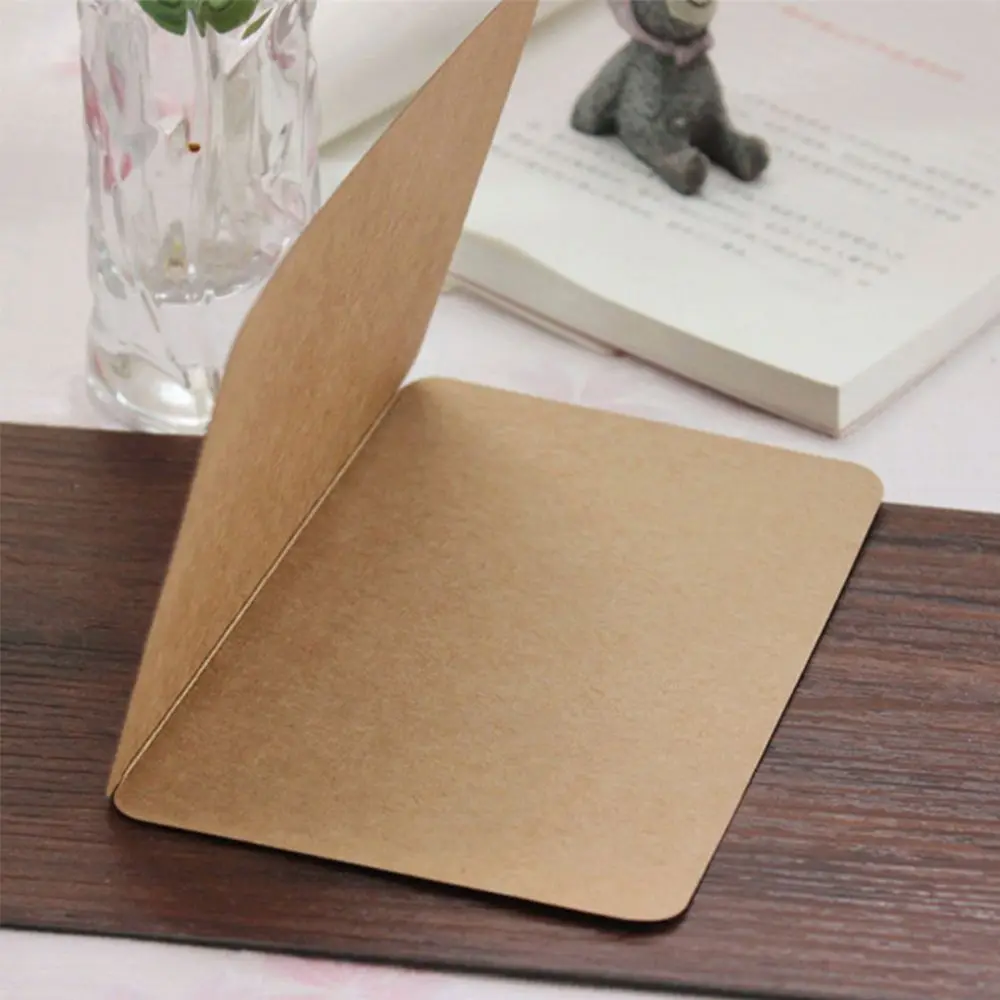 Supplies Black Kids Blank School Gift High Quality 5PCS Mini Greeting Card Craft Message Card Kraft Paper