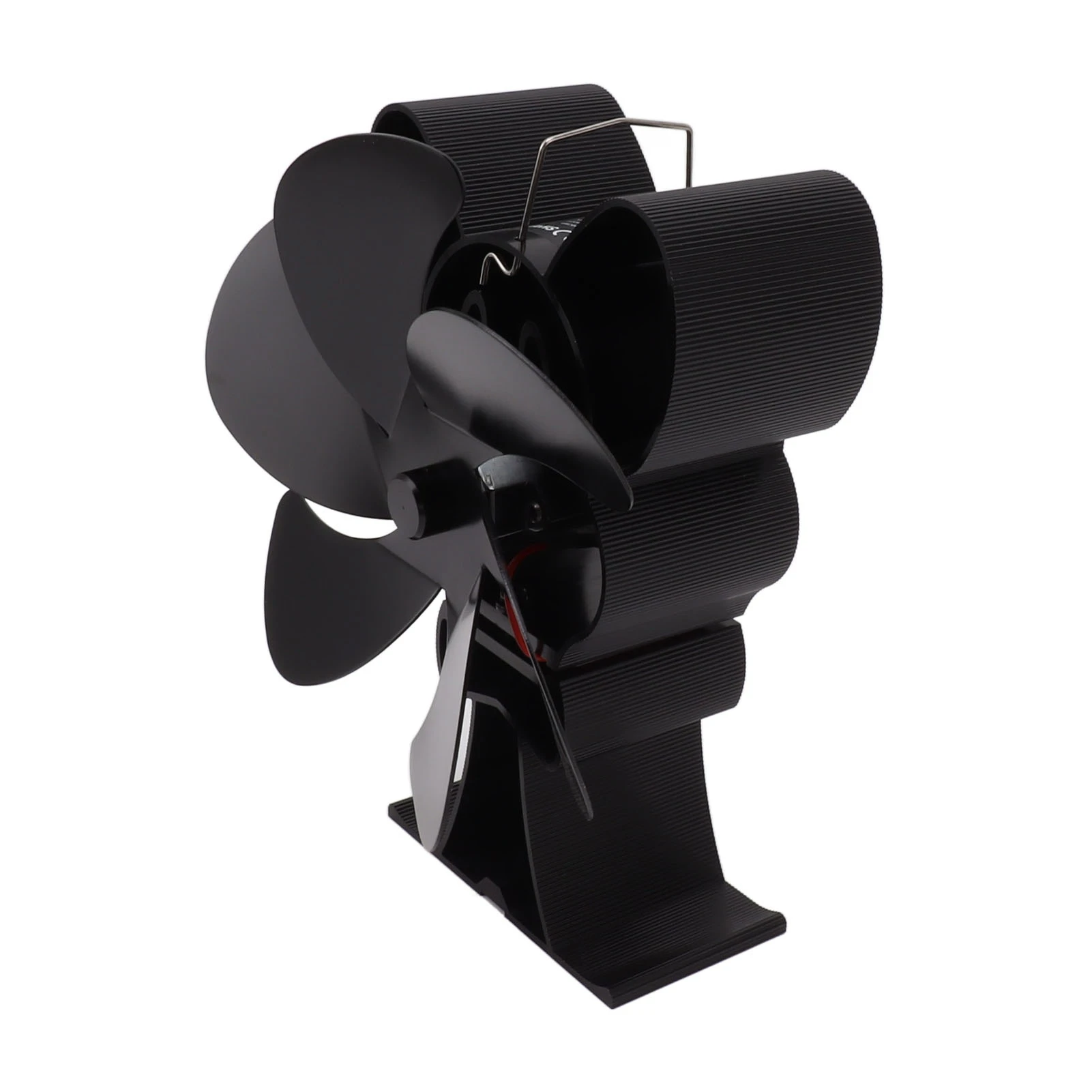 6 Blade Heat Powered Stove Fan for Wood Fireplace Chimney Fireplace Fan Increases Warm Air Silent Operation Black