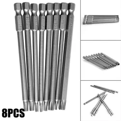 10/8/5/1pcs Magnetic Torx Screwdriver Set 150mm Extra Long Security Tamper Proof Star Drill Bit Screw Driver Tips Hex 1/4