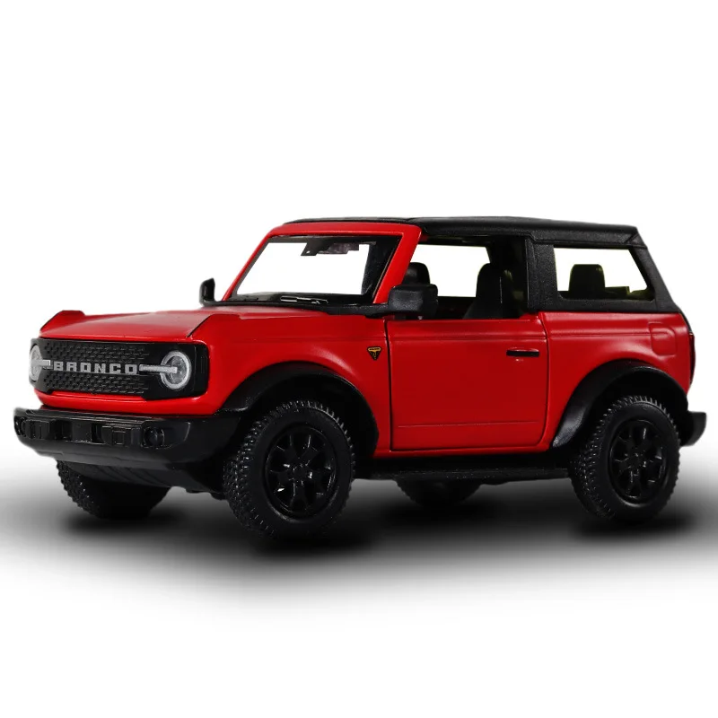 1:36 Bronco 911 GT3 RS REVUELTO Alloy Diecast Car Toys Doors Opened Pull Back Function Vehicles