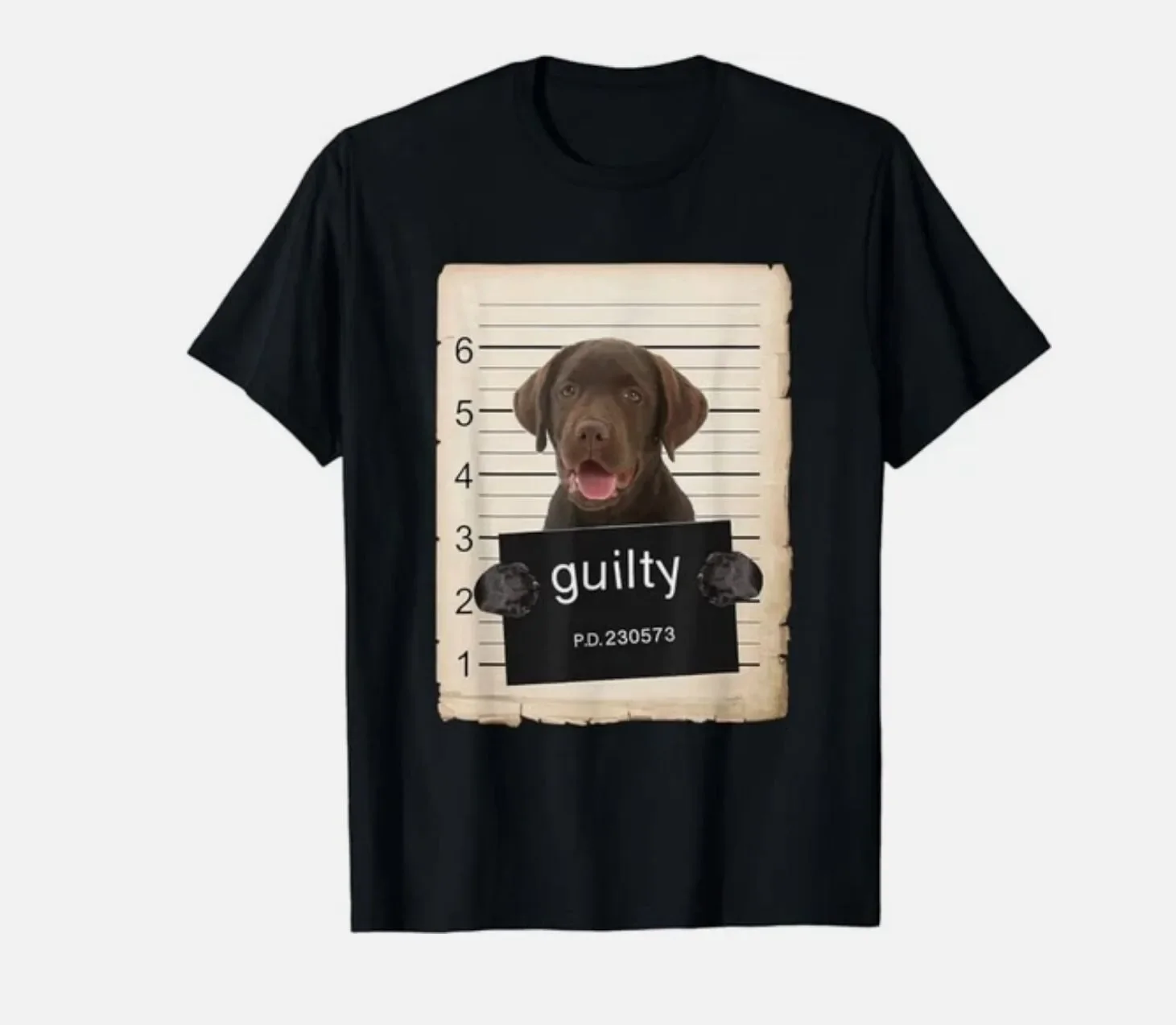 Chocolate lab Labrador Dog mug shot bad dog Gift Unisex T-Shirt