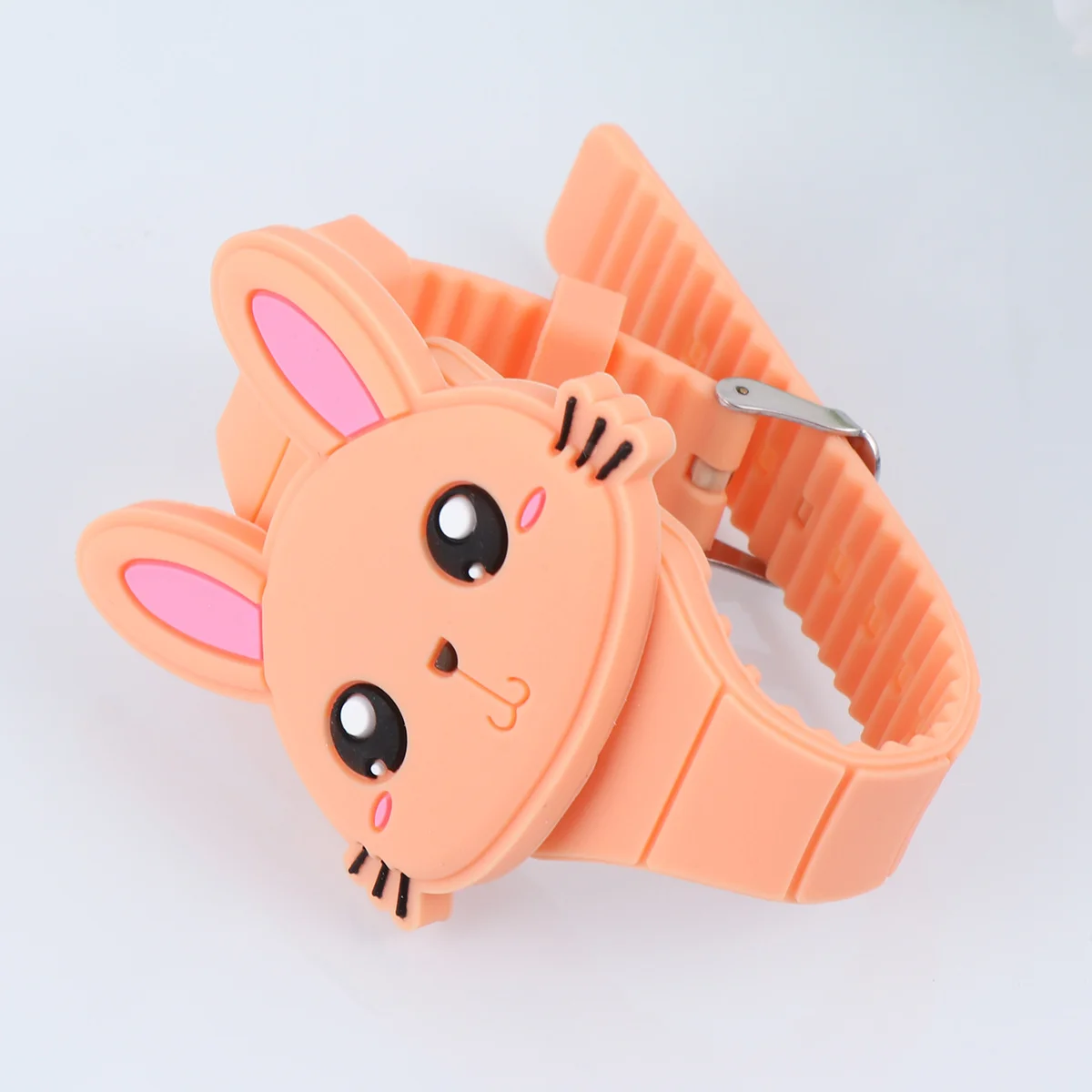 Silicone Rabbit Watch Orange Cartoon Birthday Party Favor Shower Gift Comfortable Skin Friendly Wristband