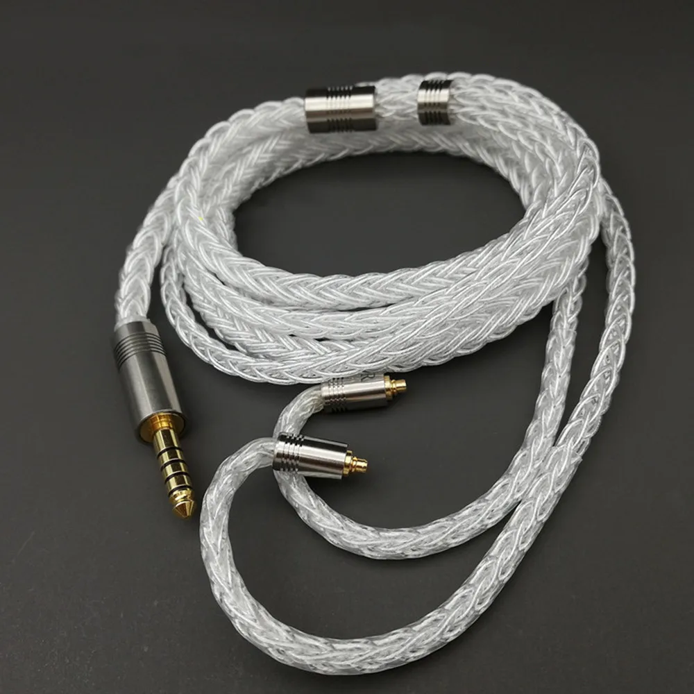 FENGRU 16 Strands of 5N Sterling Silver Earphone Upgraded Cable 2Pin 0.78mm MMCX A2DC QDC for IE900 600 300 KXXS Timeless