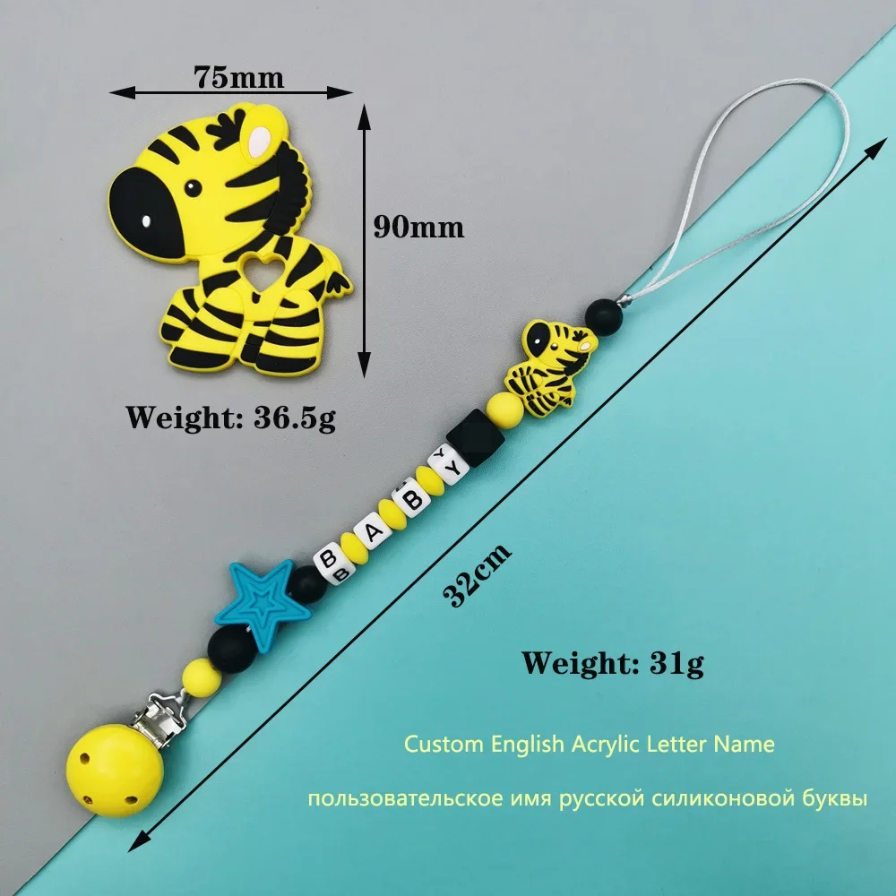 Изготовленная на заказ детская силиконовая подвеска в виде английской буквы, пустышка, Прорезыватель для зубов, Детская соска, кавайная игрушка,