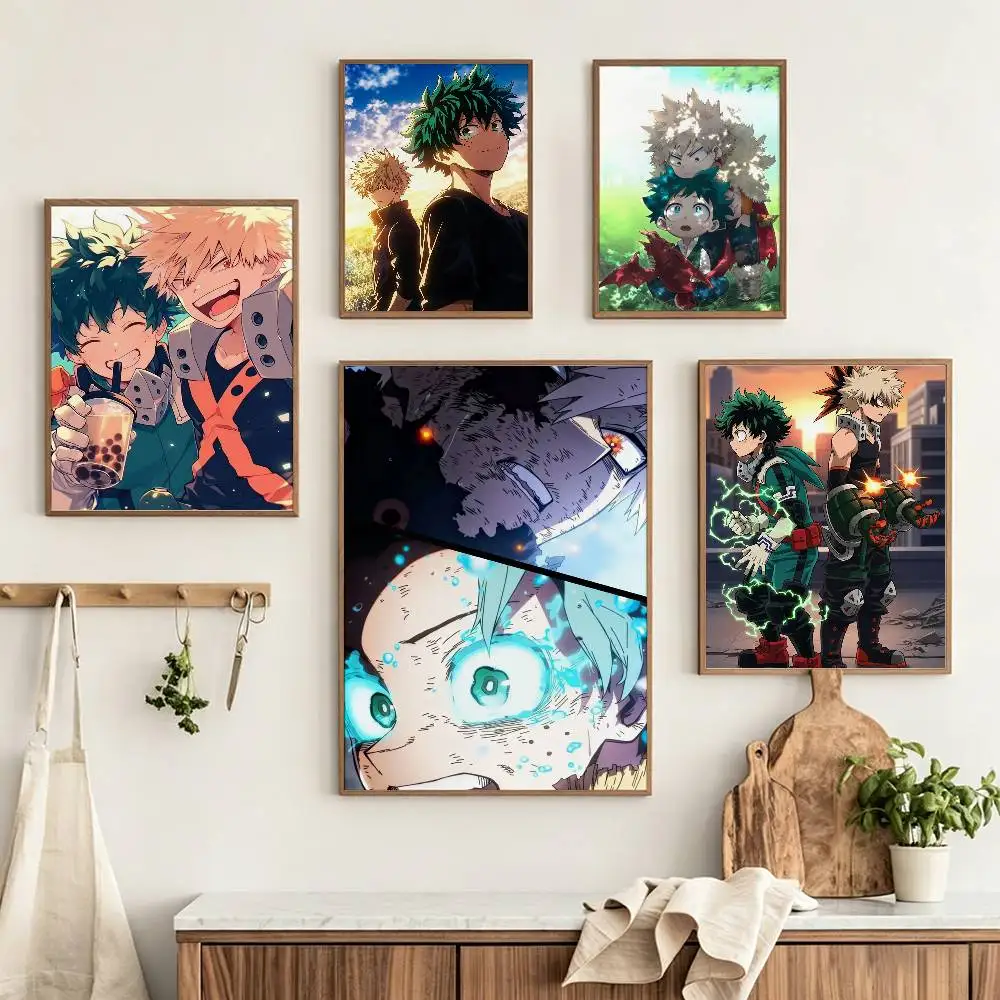 Bakugo Katsuki Midoriya Izuku  Customizable HD Self Adhesive Waterproof Wall Art Poster