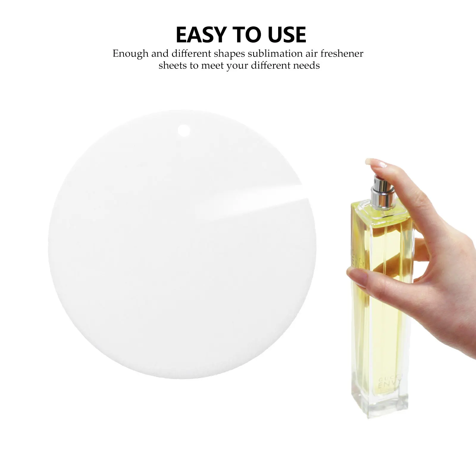 1Set Car Sublimation Air Freshener Blanks Premium Safe Double-Sided DIY Sublimation Blanks for Press Ink and Paints