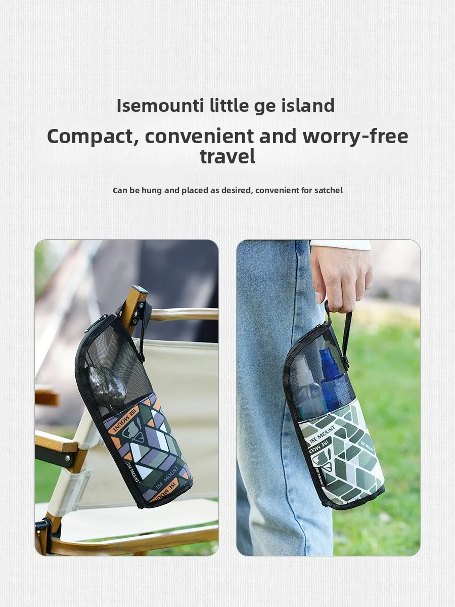 Sac de rangement de vaisselle d'extérieur avec fonction de vidange, sac à main portable, sac d'articles divers de camping