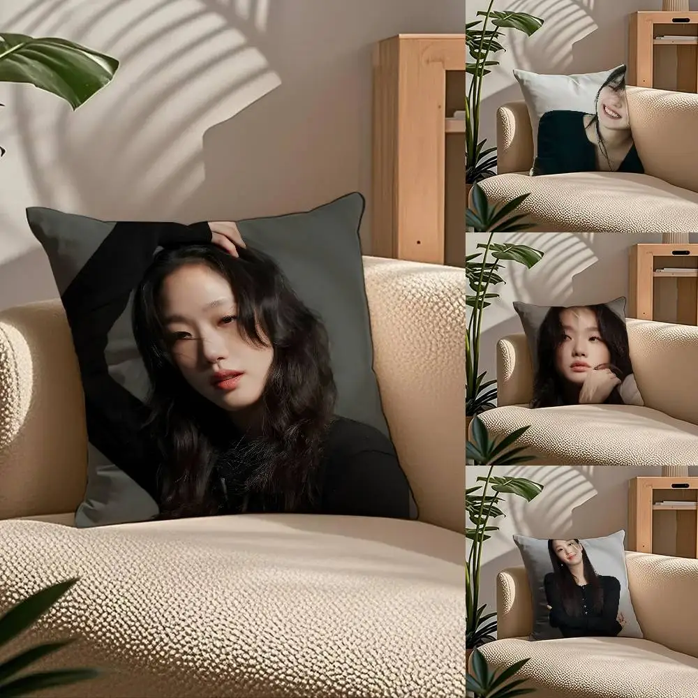 

K-K-Kim Go E-E-Eun Pillow Case Comfort Sofa Bed Silky Elegant Invisible Zipper Custom Decorative Cushion Cover