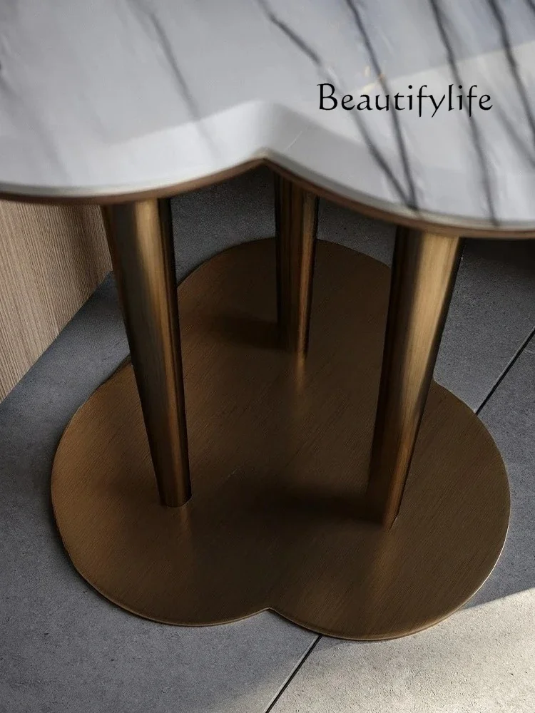 X الحديثة بسيطة ضوء فاخر فاخر حجر زهرة الوقوف فيلا جديدة الراقية غرفة المعيشة أرضية من الفولاذ المقاوم للصدأ زهرة الوقوف