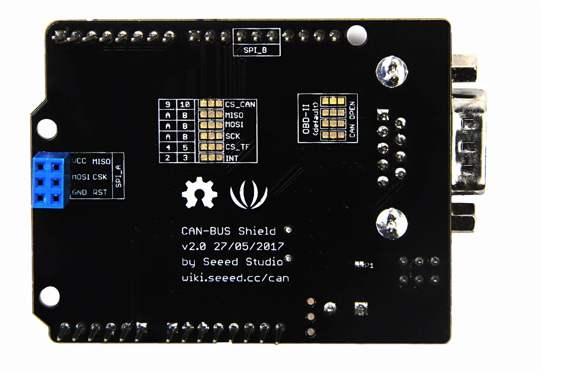 Imagem -02 - Seeed Studio-can-us Shield v2 Alto Desempenho Controlador Mcp2515 Transceptor Mcp2551