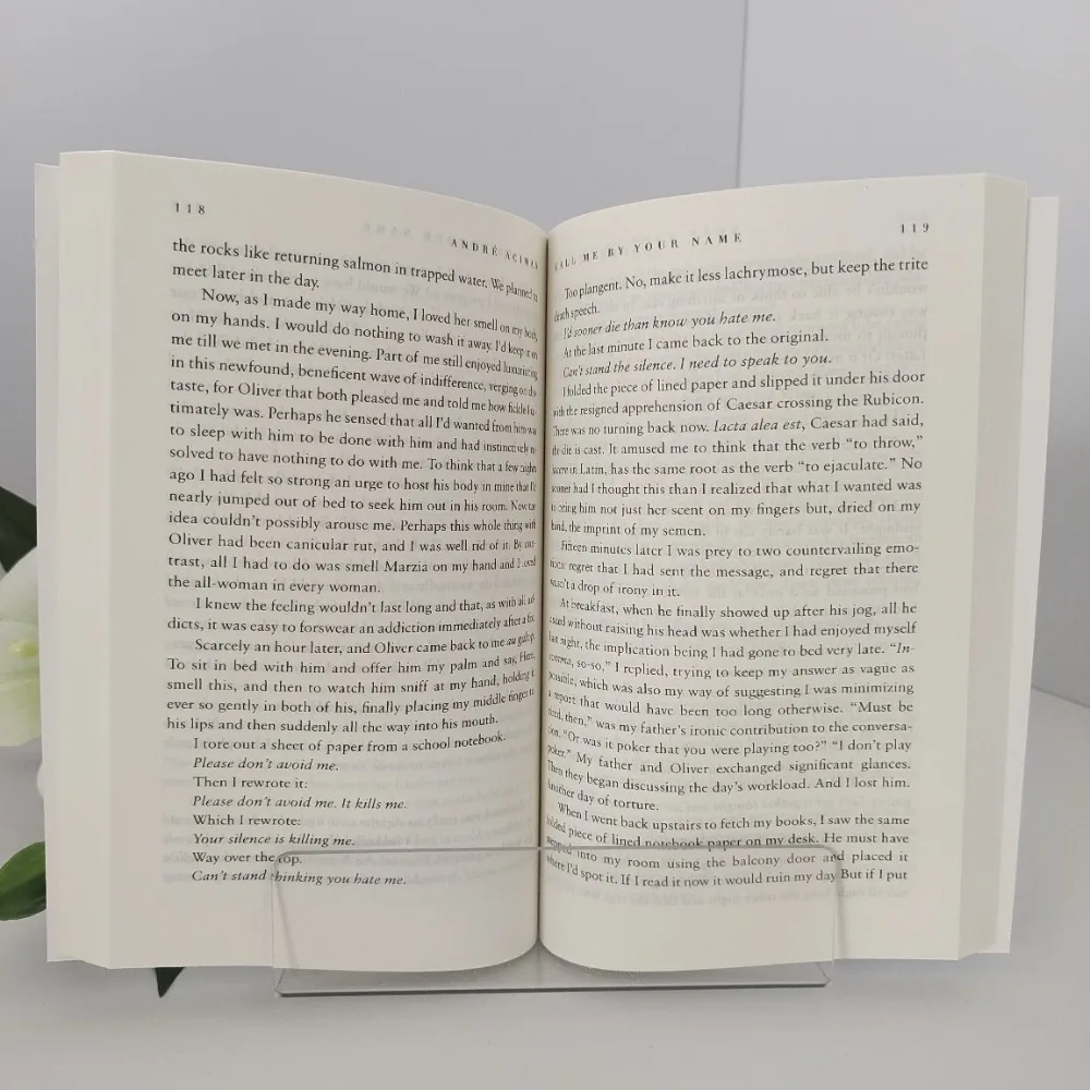Call Me By Your Name English Book Andre Aciman Modern Romance Literary Fiction Coming of Age Story Reading