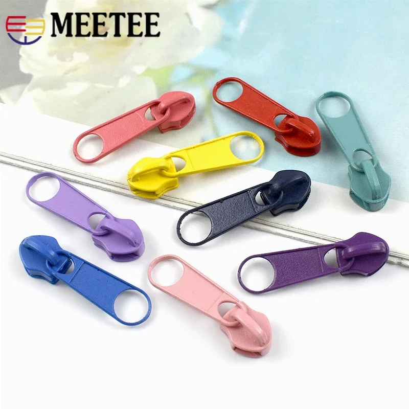 

10/20/50Pcs 3# 5# Colored Nylon Zipper Slider Bag Garment Closure Zips Puller Clothes Zippers Head Repair Kit Sewing Accessories