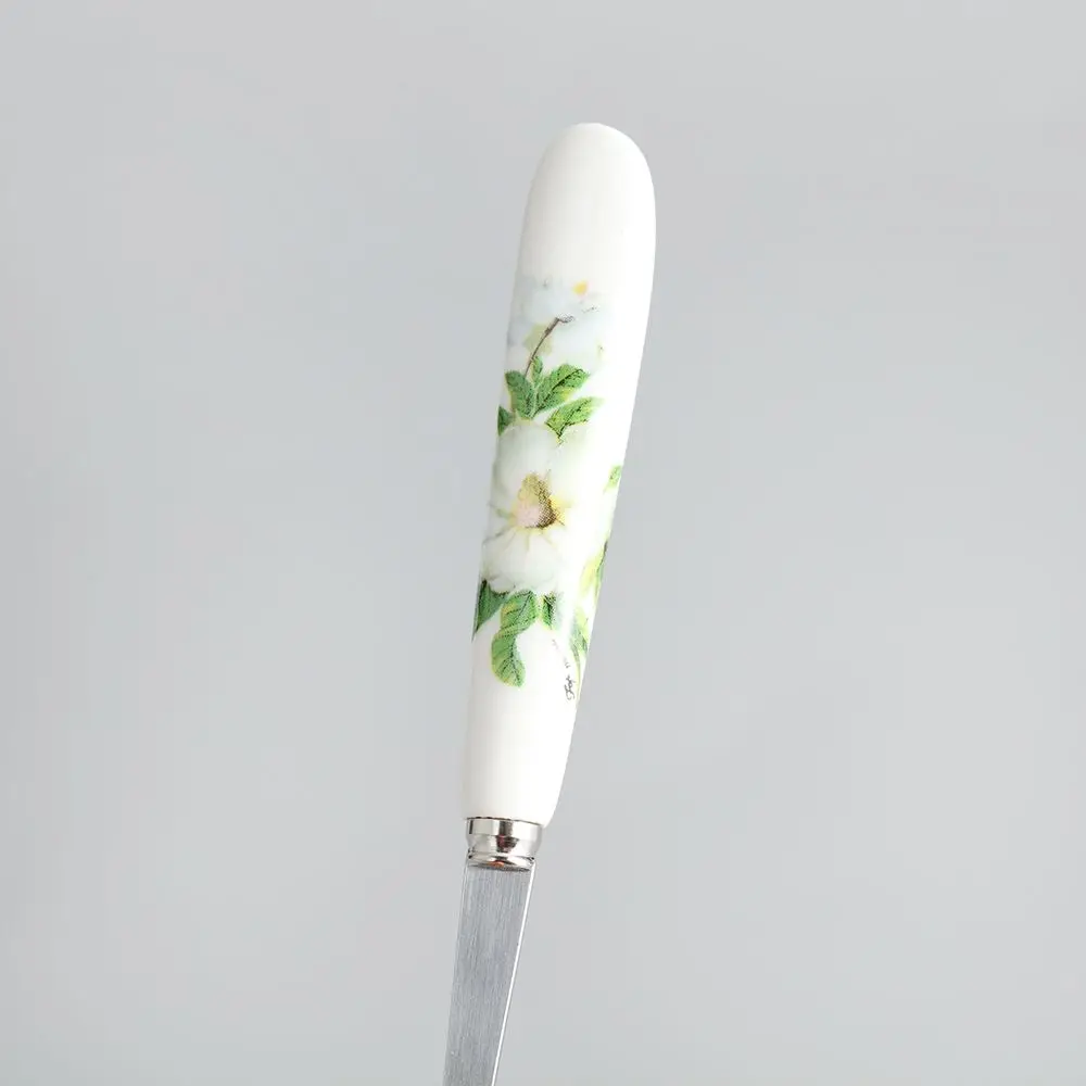 Home & Living Stainless Steel Rose Flowers Coffee Spoon Dessert Scoop Kitchen & Dining TeaSpoon