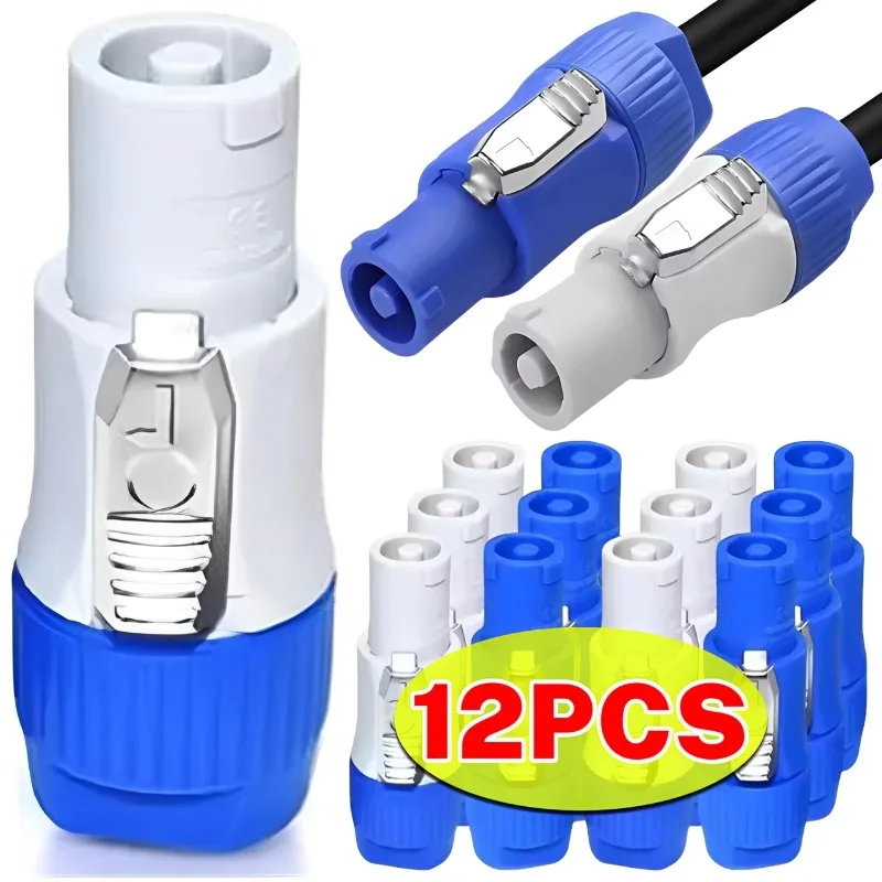 1-12 Stück NAC3FCA NAC3MPA Stecker 20A Netzstecker Stromadapter 3-Pin Powercon XLR-Verbinder für Bühnenlicht LED-Bildschirm