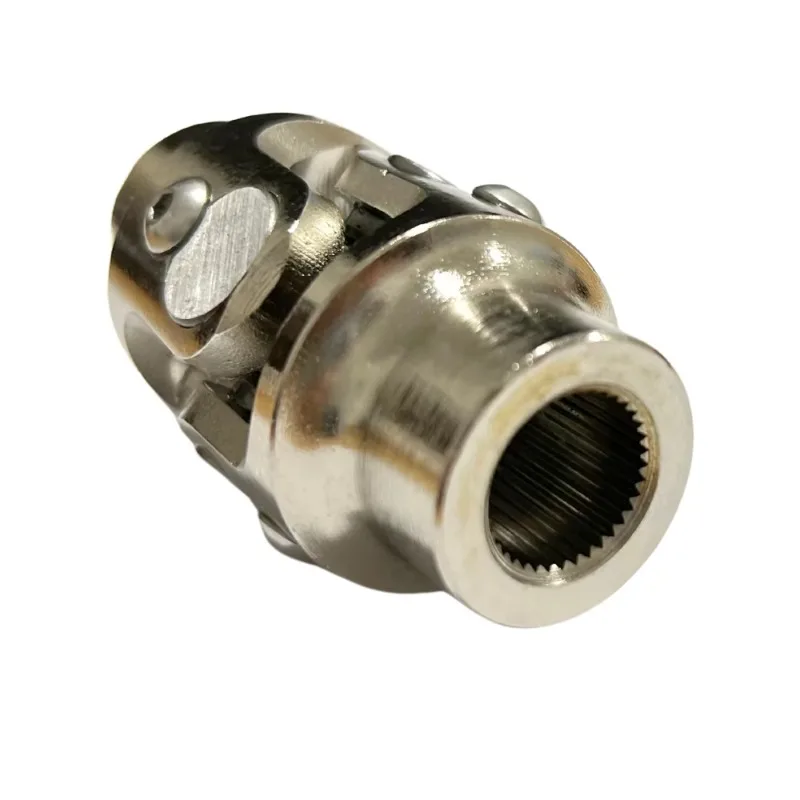 11/16 36 spline to 3/4 circular numerically controlled steering gimbal for steering columns with needle roller cross bearings