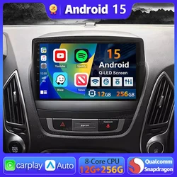Android 15 Autoradio Voor Hyundai Tucson 2 LM IX35 2009-2015 Carplay Auto GPS Navigatie WIFI + 4G 2 Din Head Unit Stereo Video