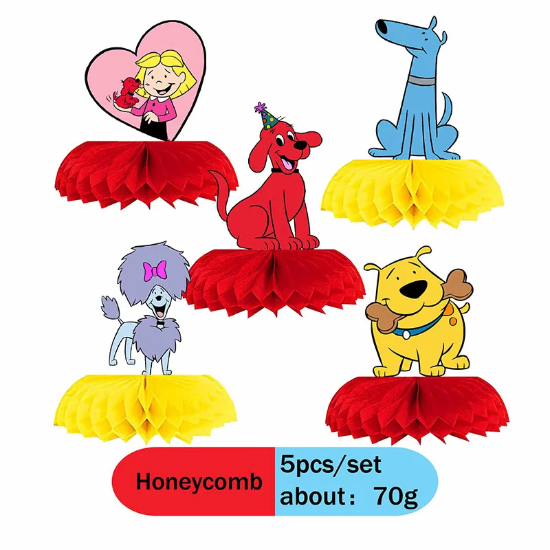 Clifford The Big Red Dog Kids Birthday Party Background Banner Photography Decoration Props Baby Shower Disposable Tableware
