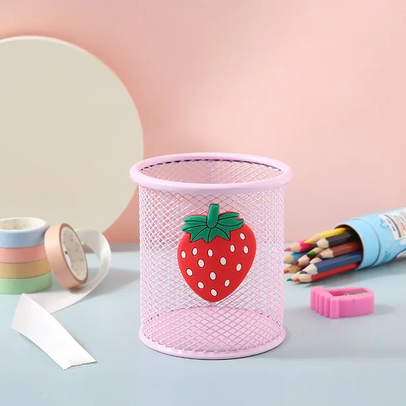 金属製の漫画のペンホルダー,多機能,文房具,学生,机の保管用