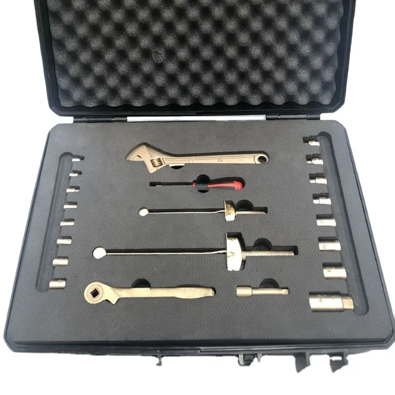 Aluminum bronze explosion-proof tool set of 55 pieces, wrench pliers, industrial grade, convenient type, suitable