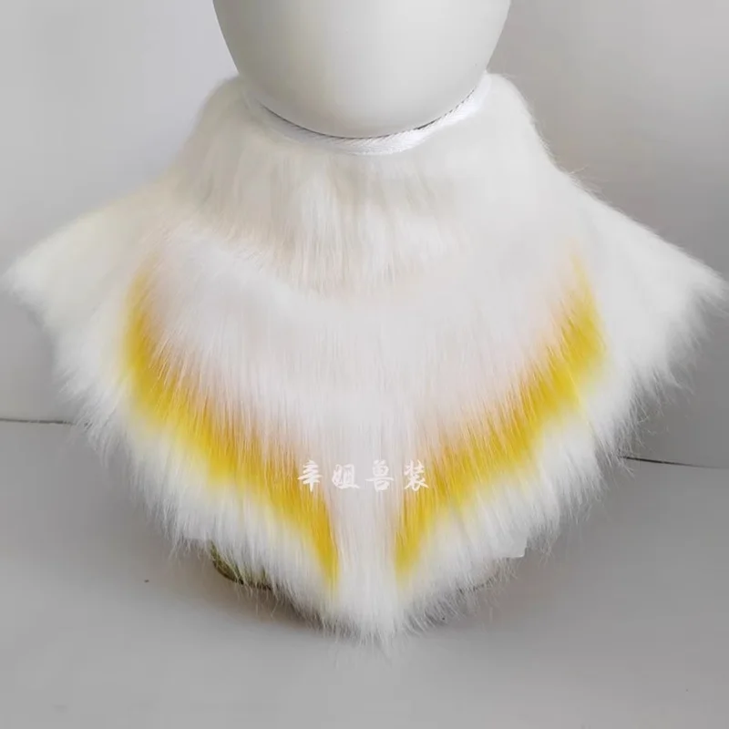 

Furry Neck Warmer Vest Kigurumi Cosplay Fur Collar for Fursuit Anime Conventions Kigurumi Costumes custom-made
