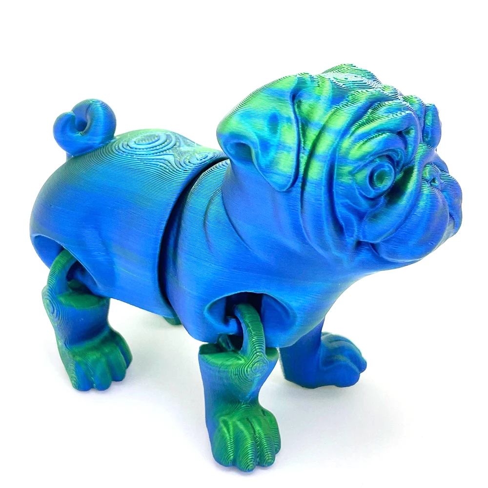 3d Geprint Speelgoed Honden Lakei Model Multi-Jointed Beweegbare Ornament Realistische Dieren Figuren Decoratieve Desktop Creatieve Nieuwigheid