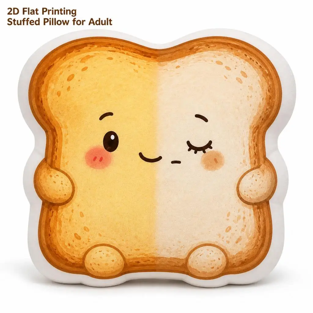 Toast Mood Companion Plush Pillow Cushion Irregular Stuffed Throw Pillow Home Decor Gift Sofa Bed Home