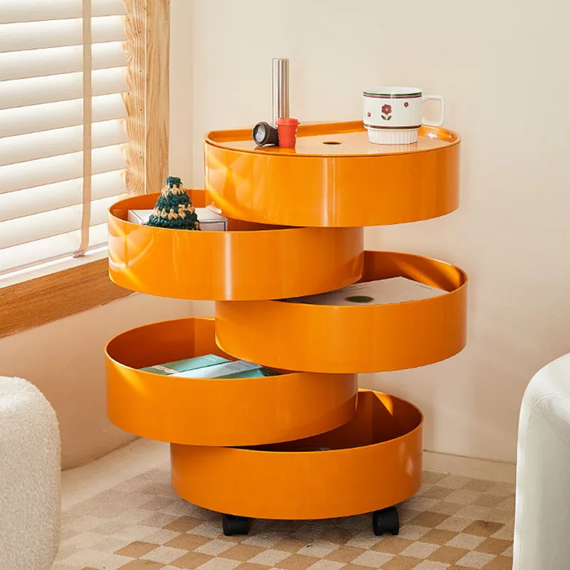 Bedside table Rotating side cabinet Simple locker Bedroom