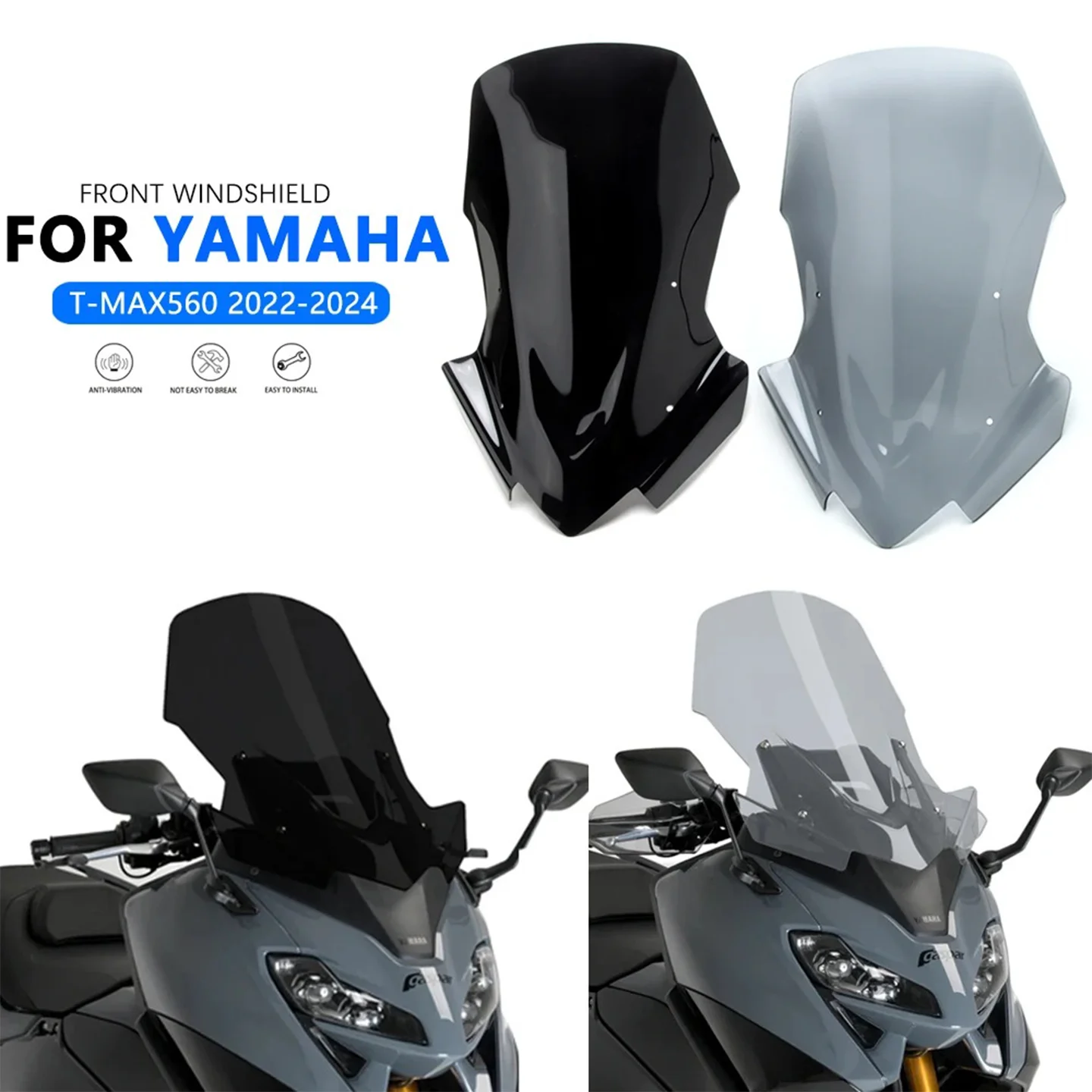 

Для YAMAHA T-MAX 560 TMAX 560 T-MAX 560 аксессуары для мотоциклов новый спортивный козырек для лобового стекла дефлектор подходит для 2022 2023 2024