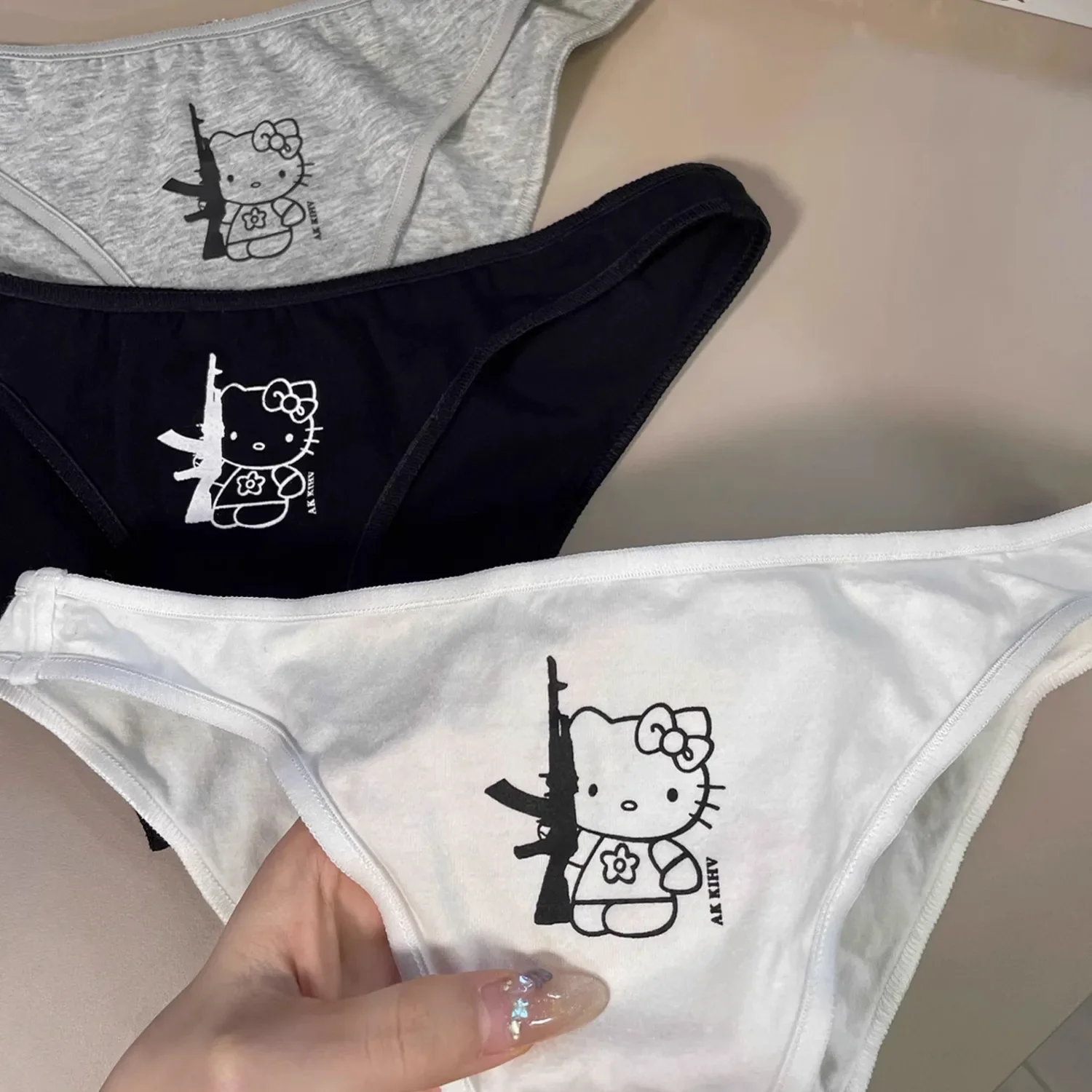 Cotton Cute Hello Kitty Briefs Low Waist Sexy Sports Wind Female Underwear Boxers Pant Underpants Loose Clothes Girlfriend Gift