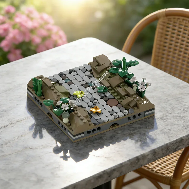 199pcs MOC Hobbit Lord Rings The Rivendell MILS Straight Paved Path Model Building Christmas Gift Blocks Construction Toy Idea